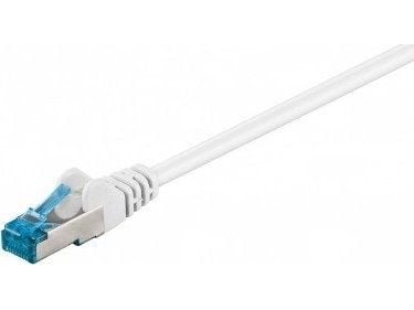 goobay - Koblingskabel - RJ-45 (hann) til RJ-45 (hann) - 25 cm - SFTP, PiMF - CAT 6a - halogenfri, formstøpt, uten hindringer - hvit