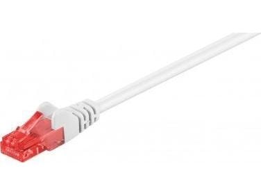 goobay - Verkkokaapeli - RJ-45 (uros) - RJ-45 (uros) - 7,5 m - UTP - CAT 6 - muotoiltu - valkoinen