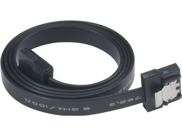 Akasa PROSLIM - SATA-kabel - Serial ATA 150/300/600 - SATA (hona) till SATA (hona) - 30 cm - spolad, rak kontakt - svart