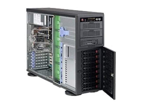 Supermicro SC743 TQ-903B-SQ - Tower 4U - utvidet ATX (E-ATX) - SATA/SAS - hot-swap 900 watt - svart - USB