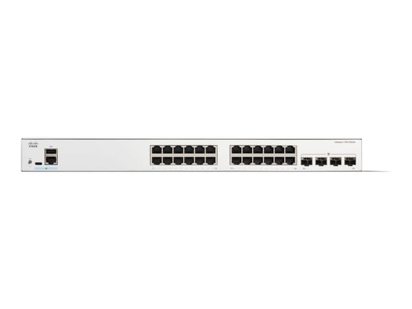 Cisco Catalyst 1200-24T-4G - Switch - L3 - smart - 24 x 10/100/1000 + 4 x Gigabit SFP - rackmonterbar