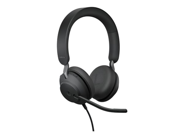 Jabra Evolve2 40 MS Stereo - Hodesett - on-ear - kablet - USB-A - lydisolerende - Certified for Microsoft Teams