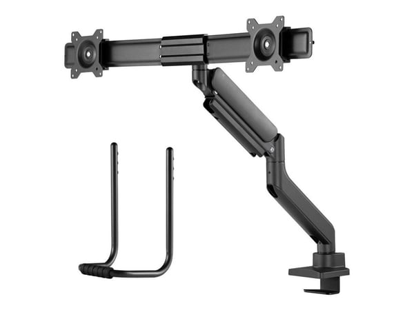 Neomounts DS75-450BL2 - Monteringssett (leddarm, maljeklemme, topfix-klemme) - full bevegelse - for 2 LCD-skjermer - svart - skjermstørrelse: 17"-3...