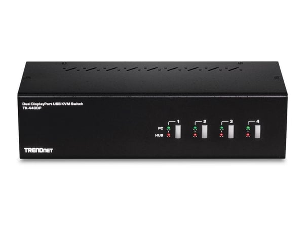 TRENDnet TK 440DP - KVM / lyd / USB-svitsj - 4 x KVM/lyd/USB - 1 lokalbruker - stasjonær - TAA-samsvar
