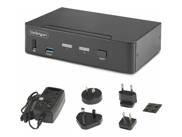 Startech 2-Port DisplayPort KVM Switch, 8K 60Hz / 4K 144Hz, Single Display, DP 1.4, 2x USB 3.0 Ports, 4x USB 2.0 HID Ports, Push-Button & Hotkey Sw... Startech 2-Port DisplayPort KVM Switch, 8K 60Hz / 4K 144Hz, Single Display, DP 1.4, 2x USB 3.0 Ports, 4x USB 2.0 HID Ports, Push-Button & Hotkey Sw...