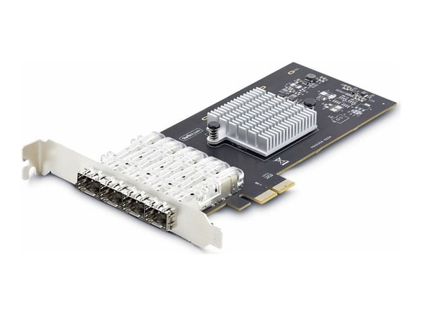 Startech 4-Port GbE SFP Network Card, PCIe 2.0 x2, Intel I350-AM4 4x 1GbE Controller, 1000BASE Copper/Fiber Optic, Quad-Port Gigabit Ethernet NIC, ...
