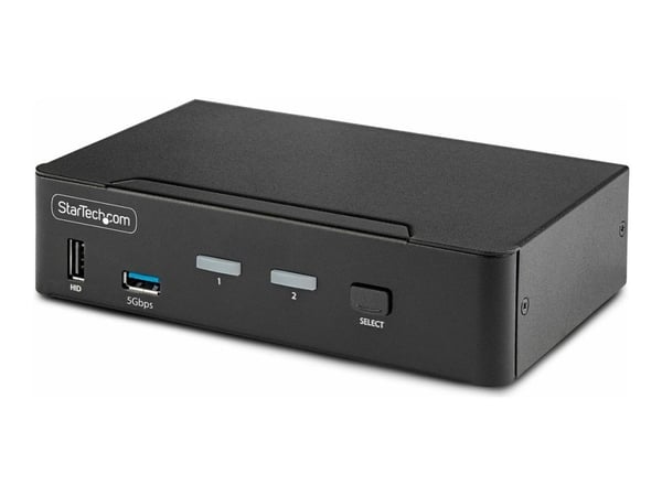 Startech 2-Port DisplayPort KVM Switch, 8K 60Hz / 4K 144Hz, Single Display, DP 1.4, 2x USB 3.0 Ports, 4x USB 2.0 HID Ports, Push-Button & Hotkey Sw...
