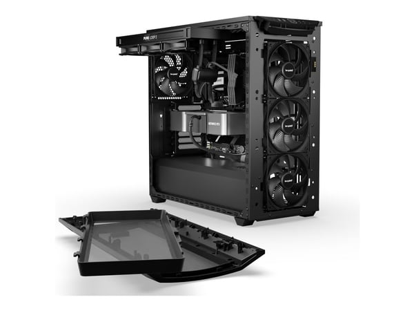 be quiet! -  SHADOW BASE 800 - Midi-tårn - utvidet ATX (E-ATX) - sidepanel med vindu (herdet glass) - ingen strømforsyning (ATX / PS/2) - svart - U...