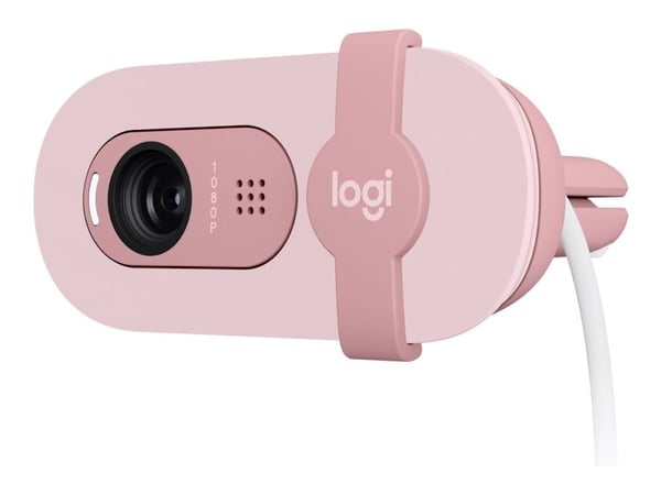 Logitech® | BRIO 100 - Webkamera - Full HD - 1920 x 1080 - innbygget mikrofon - USB-C - Rose