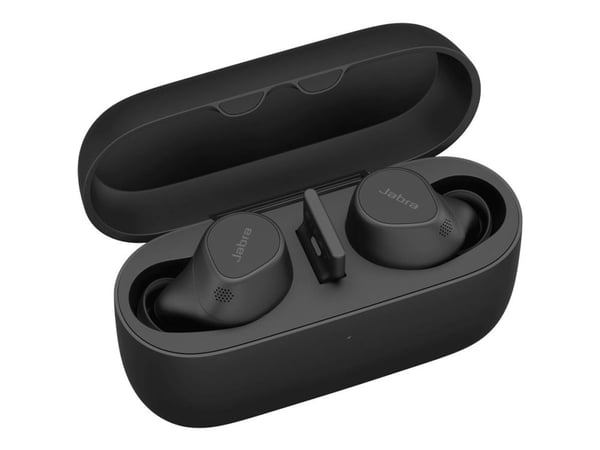 Jabra Evolve2 Buds UC - True wireless-hodetelefoner med mikrofon - i øret - Bluetooth - aktiv støydemping - USB-A via Bluetooth-adapter - lydisoler...