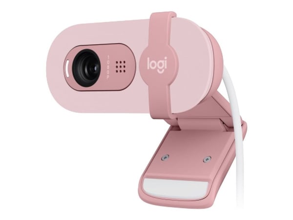 Logitech® | BRIO 100 - Webkamera - Full HD - 1920 x 1080 - innbygget mikrofon - USB-C - Rose