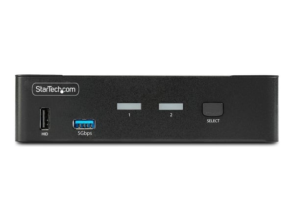 Startech 2-Port DisplayPort KVM Switch, 8K 60Hz / 4K 144Hz, Single Display, DP 1.4, 2x USB 3.0 Ports, 4x USB 2.0 HID Ports, Push-Button & Hotkey Sw...