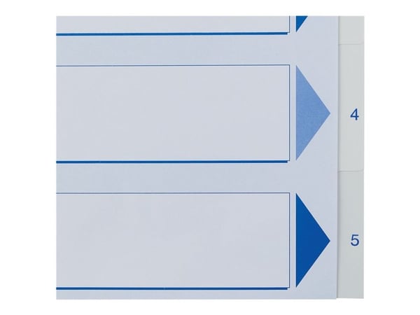 Register Esselte PP A4 1-5 hvid - (20 stk.)