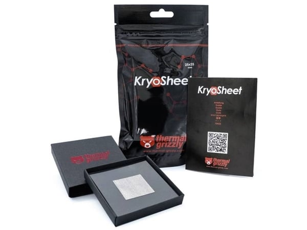 Thermal Grizzly KryoSheet, Termisk pute, Antrasitt, 25 mm, 25 mm, 1 stykker