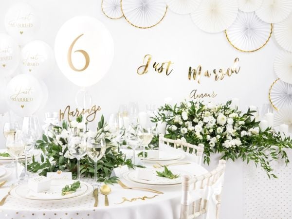 PartyDeco RPK19-008-KARTON, Gull, 400 mm, 3 stykker