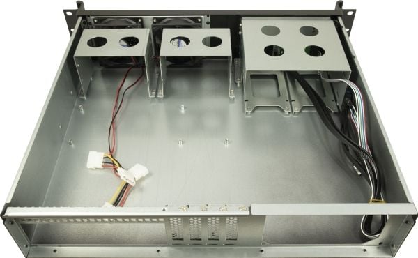 Inter-Tech 2U-K-240L, Teline, Palvelin, Musta, mikro ATX, Mini-ITX, 2U, 6 cm