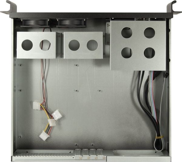 Inter-Tech 2U-K-240L, Teline, Palvelin, Musta, mikro ATX, Mini-ITX, 2U, 6 cm