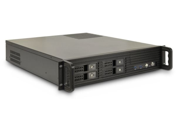 Inter-Tech IPC 2U-2504 - Rackmonterbar - micro ATX - SATA - hot-swap - ingen strømforsyning (ATX) - USB