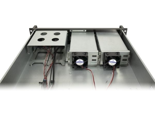 Inter-Tech IPC 2U-2504 - Rackmonterbar - micro ATX - SATA - hot-swap - ingen strømforsyning (ATX) - USB