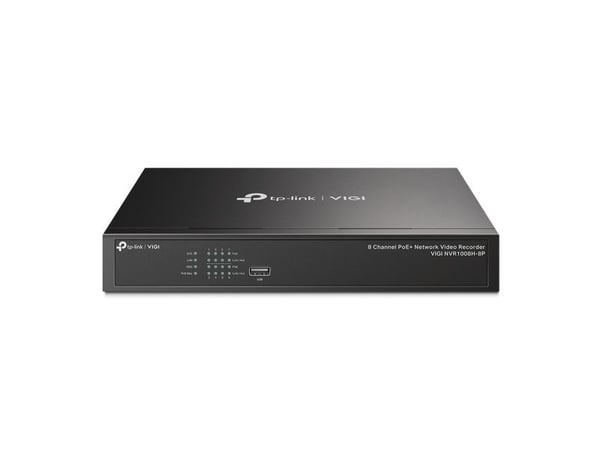 TP-Link VIGI NVR1008H-8P, 8 kanaler, 3840 x 2160 piksler, 8 kanaler, 720p, 1080p, 1920 x 1080, 1680 x 1050, 1440 x 900, 1280 x 1024, 102 4x 768, 12...