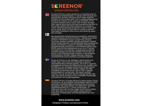 Screenor 15054, Apple, IPhone 15, Iskunkestävä, Läpinäkyvä, 1 kpl