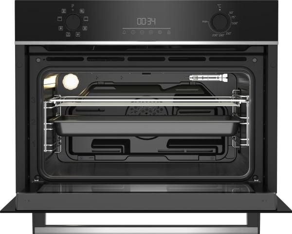Beko BBCM13300X - Ovn - innebygd - fordypning - bredde: 56 cm - dybde: 55 cm - høyde: 45 cm - med selvrens - Klasse A - rustfritt stål