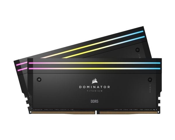 CORSAIR Dominator Titanium RGB - DDR5 - sett - 64 GB: 2 x 32 GB - DIMM 288-pin - 6000 MHz / PC5-48000 - CL30 - 1.4 V - ikke-bufret - svart