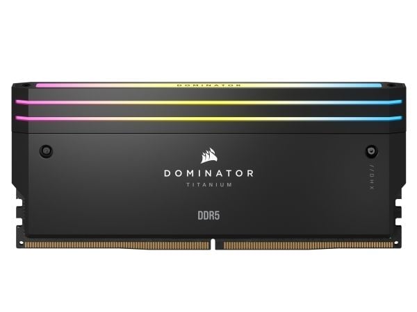 CORSAIR Dominator Titanium RGB - DDR5 - sett - 64 GB: 2 x 32 GB - DIMM 288-pin - 6000 MHz / PC5-48000 - CL30 - 1.4 V - ikke-bufret - svart