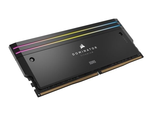 CORSAIR Dominator Titanium RGB - DDR5 - sett - 64 GB: 2 x 32 GB - DIMM 288-pin - 6000 MHz / PC5-48000 - CL30 - 1.4 V - ikke-bufret - svart