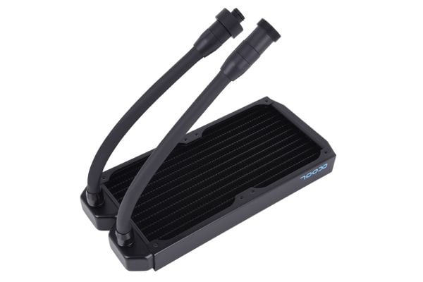 Alphacool NexXxos ST30, Radiatorblokk, Kobber (Cu), Stål, Sort, 1/4", 60 °C, 0,8 stang