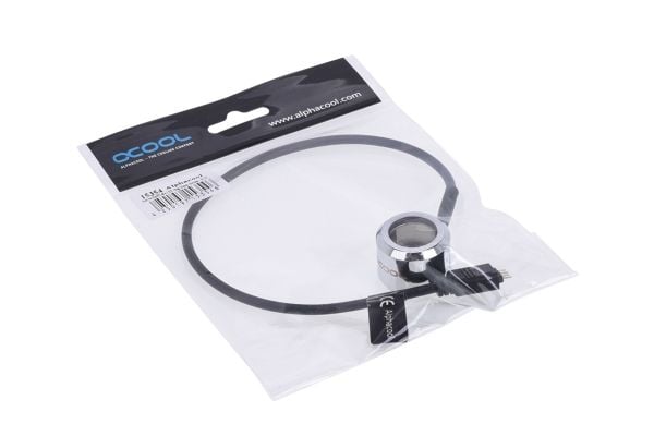 Alphacool Aurora HardTube, Sort, Krom, 20 mm, 2,5 cm, 13 g