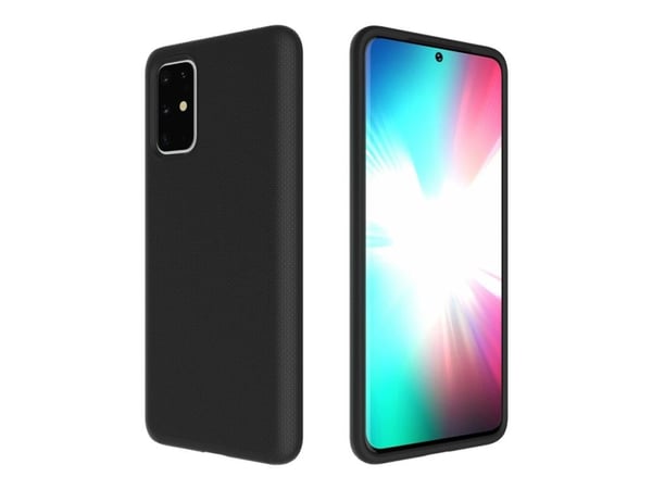 eSTUFF - Bagsidecover til mobiltelefon - silikon - sort - for Samsung Galaxy S20+, S20+ 5G