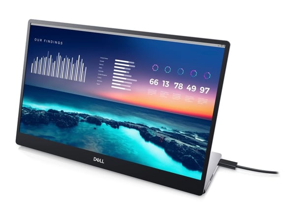 Dell P1424H - LED-skjerm - 14" - portabel - 1920 x 1080 Full HD (1080p) - IPS - 300 cd/m² - 700:1 - 6 ms - 2xUSB-C - BTO - med 3-års Advanced Excha...