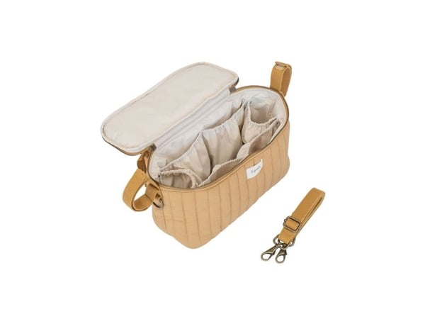 3 Sprouts Opbevaringskurv til klap- og barnevogn (Organizer), Quilt/Sennep