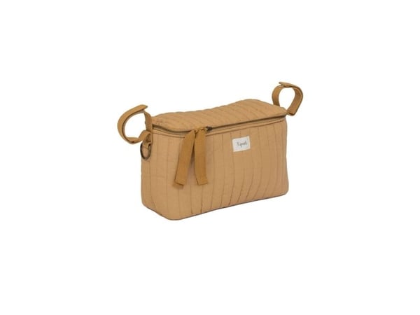 3 Sprouts Opbevaringskurv til klap- og barnevogn (Organizer), Quilt/Sennep