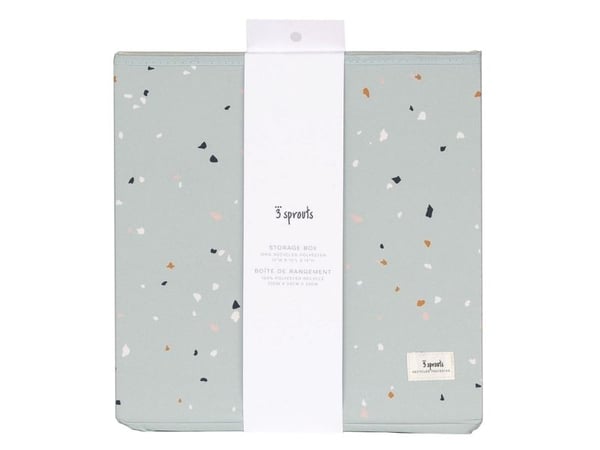 3 Sprouts säilytyslaatikko, Terrazzo/vihreä