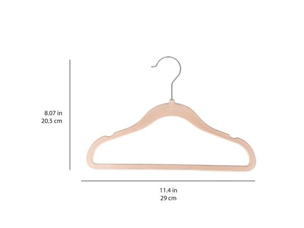 3 Sprout Velour-ripustin (15 kpl), pähkinäpunainen