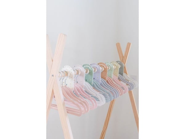 3 Sprout Velour-ripustin (15 kpl), pähkinäpunainen