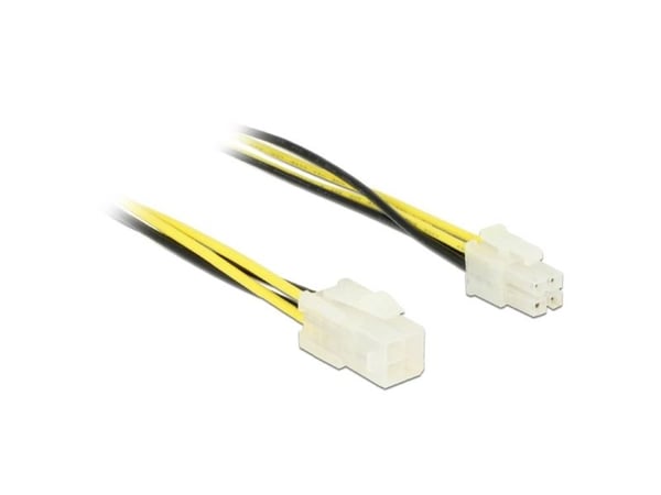 Delock - Strømforlengelseskabel - 4-pin ATX12V (hann) til 4-pin ATX12V (hunn) - 30 cm