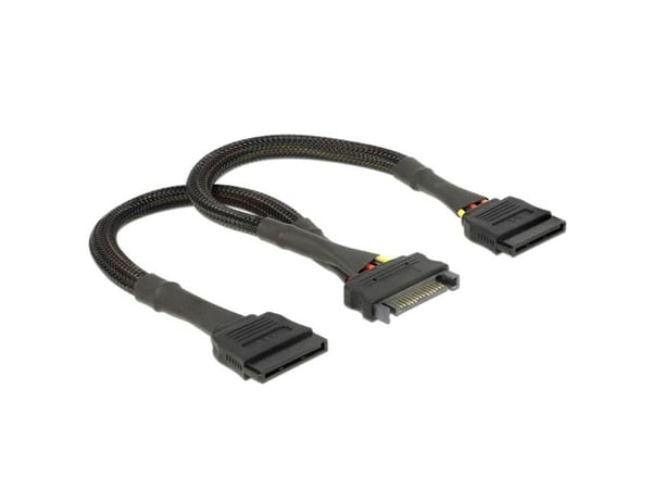 Delock - Strømkabel - SATA-strøm (hann) til SATA-strøm (hunn) - 25 cm