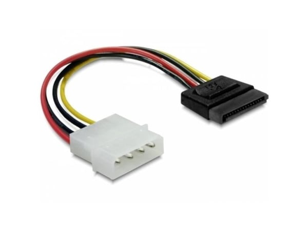 DeLOCK Cable Power SATA HDD > 4pin male – straight, 0,12 m