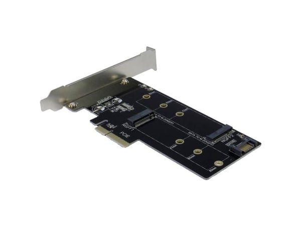 Inter-Tech KT015 - Grensesnittsadapter - M.2 Card / SATA 6Gb/s - lav profil - PCIe 3.0 x4