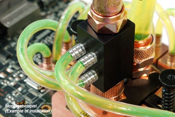 Alphacool MCX one, Vannblokk, Kopper, Rustfritt stål, 15 mm, 15 mm, 5 mm