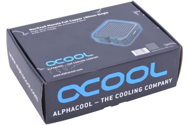Alphacool NexXxoS Monsta, Svart, Radiatorblokk, Væske, Messing, Kobber (Cu), Stål, 1/4", 1,5 stang