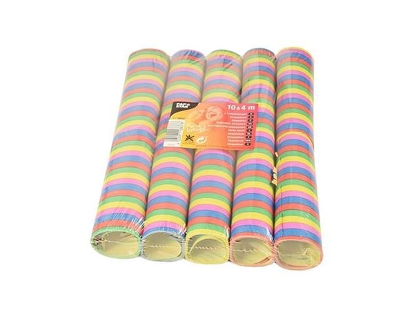 Papstar 18837, Feststrimler (party streamers), Papir, Flerfarget, 4 m, 70 mm, 31,7 g