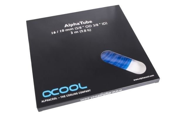 Alphacool 17499, Blå, Gjennomsiktig, Rør, Polyvinylklorid (PVC), 80 °C, 3 stang, 1,6 cm