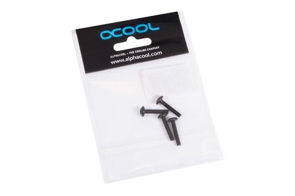 Alphacool 24838, Skruesett, M3, Rundt hode, 15 mm, 4 stykker