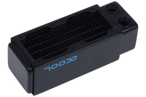 Alphacool 14219, Radiatorblokk, Kopper, Stål, Sort, 1/4", 1,5 stang, 2 vifter