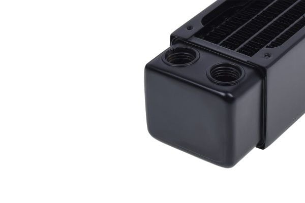 Alphacool 14219, Radiatorblokk, Kopper, Stål, Sort, 1/4", 1,5 stang, 2 vifter