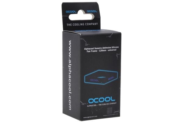 Alphacool Susurro, Universell, Antivibrasjons-viftepakning, Silikon, Sort, 120 mm, 120 mm